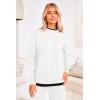 imagePRETTYGARDEN Womens Winter Two Piece Matching Sweater Lounge Sets Knit Long Sleeve Pullover Tops Wide Leg Pants TracksuitsWhite