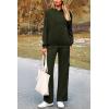 imagePRETTYGARDEN Womens 2 Piece Lounge Sets 2025 Fall Knitted Hoodie Pullover Tops Cargo Pants Matching Outfits TracksuitsArmy Green