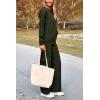 imagePRETTYGARDEN Womens 2 Piece Lounge Sets 2025 Fall Knitted Hoodie Pullover Tops Cargo Pants Matching Outfits TracksuitsArmy Green