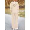 imagePRETTYGARDEN Womens 2 Piece Lounge Sets 2025 Fall Knitted Hoodie Pullover Tops Cargo Pants Matching Outfits TracksuitsBeige