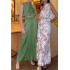 imagePRETTYGARDEN Womens 2 Piece Outfits 2025 Summer Casual Sleeveless Mock Neck Crop Tops Wide Leg Pants SetLight Green