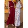 imagePRETTYGARDEN Womens 2 Piece Outfits 2025 Summer Casual Sleeveless Mock Neck Crop Tops Wide Leg Pants SetRed
