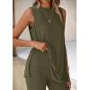 imagePRETTYGARDEN 2 Piece Sets for Women 2025 Summer Matching Lounge Shorts Set Resort Airport Travel Loungewear Outfits ClothingArmy Green