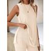 imagePRETTYGARDEN 2 Piece Sets for Women 2025 Summer Matching Lounge Shorts Set Resort Airport Travel Loungewear Outfits ClothingBeige
