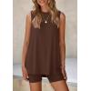 imagePRETTYGARDEN 2 Piece Sets for Women 2025 Summer Matching Lounge Shorts Set Resort Airport Travel Loungewear Outfits ClothingLight Coffee