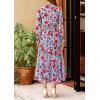 imagePRETTYGARDEN Womens Floral Maxi Dress 2025 Spring Long Sleeve V Neck Casual A Line Long Flowy Boho Party DressesFloral Blue Red