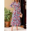 imagePRETTYGARDEN Womens Floral Maxi Dress 2025 Spring Long Sleeve V Neck Casual A Line Long Flowy Boho Party DressesFloral Blue Red