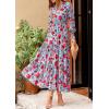 imagePRETTYGARDEN Womens Floral Maxi Dress 2025 Spring Long Sleeve V Neck Casual A Line Long Flowy Boho Party DressesFloral Blue Red
