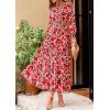 imagePRETTYGARDEN Womens Floral Maxi Dress 2025 Spring Long Sleeve V Neck Casual A Line Long Flowy Boho Party DressesFloral Orange Pink Red