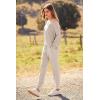 imagePRETTYGARDEN Womens Spring Fall Fashion Outfits 2 Piece Sweatsuit Long Sleeve Pullover Long Pants Ribbed Matching Lounge SetApricot