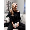 imagePRETTYGARDEN Womens Spring Fall Fashion Outfits 2 Piece Sweatsuit Long Sleeve Pullover Long Pants Ribbed Matching Lounge SetBlack