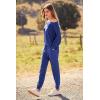 imagePRETTYGARDEN Womens Spring Fall Fashion Outfits 2 Piece Sweatsuit Long Sleeve Pullover Long Pants Ribbed Matching Lounge SetBlue