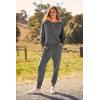 imagePRETTYGARDEN Womens Spring Fall Fashion Outfits 2 Piece Sweatsuit Long Sleeve Pullover Long Pants Ribbed Matching Lounge SetDark Grey