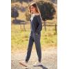imagePRETTYGARDEN Womens Spring Fall Fashion Outfits 2 Piece Sweatsuit Long Sleeve Pullover Long Pants Ribbed Matching Lounge SetGrey Blue