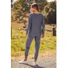 imagePRETTYGARDEN Womens Spring Fall Fashion Outfits 2 Piece Sweatsuit Long Sleeve Pullover Long Pants Ribbed Matching Lounge SetGrey Blue
