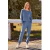 imagePRETTYGARDEN Womens Spring Fall Fashion Outfits 2 Piece Sweatsuit Long Sleeve Pullover Long Pants Ribbed Matching Lounge SetLight Blue