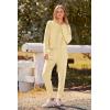 imagePRETTYGARDEN Womens Spring Fall Fashion Outfits 2 Piece Sweatsuit Long Sleeve Pullover Long Pants Ribbed Matching Lounge SetLight Khaki