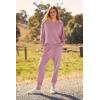 imagePRETTYGARDEN Womens Spring Fall Fashion Outfits 2 Piece Sweatsuit Long Sleeve Pullover Long Pants Ribbed Matching Lounge SetPink