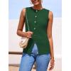 imagePRETTYGARDEN Womens Sweater Vest Button Down Summer Tank Tops 2025 Sleeveless Knit Vests Fashion Business Casual OutfitsGreen