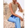imagePRETTYGARDEN Womens Sweater Vest Button Down Summer Tank Tops 2025 Sleeveless Knit Vests Fashion Business Casual OutfitsKhaki