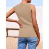 imagePRETTYGARDEN Womens Sweater Vest Button Down Summer Tank Tops 2025 Sleeveless Knit Vests Fashion Business Casual OutfitsKhaki