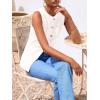 imagePRETTYGARDEN Womens Sweater Vest Button Down Summer Tank Tops 2025 Sleeveless Knit Vests Fashion Business Casual OutfitsWhite