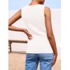 imagePRETTYGARDEN Womens Sweater Vest Button Down Summer Tank Tops 2025 Sleeveless Knit Vests Fashion Business Casual OutfitsWhite