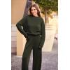 imagePRETTYGARDEN Womens Winter 2 Piece Sweater Set Casual Pullover Top High Waisted Sweatpants Tracksuit Lounge OutfitsArmy Green