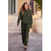 imagePRETTYGARDEN Womens Winter 2 Piece Sweater Set Casual Pullover Top High Waisted Sweatpants Tracksuit Lounge OutfitsArmy Green