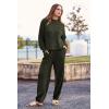 imagePRETTYGARDEN Womens Winter 2 Piece Sweater Set Casual Pullover Top High Waisted Sweatpants Tracksuit Lounge OutfitsArmy Green