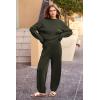 imagePRETTYGARDEN Womens Winter 2 Piece Sweater Set Casual Pullover Top High Waisted Sweatpants Tracksuit Lounge OutfitsArmy Green