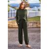 imagePRETTYGARDEN Womens Winter 2 Piece Sweater Set Casual Pullover Top High Waisted Sweatpants Tracksuit Lounge OutfitsArmy Green