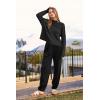 imagePRETTYGARDEN Womens Winter 2 Piece Sweater Set Casual Pullover Top High Waisted Sweatpants Tracksuit Lounge OutfitsBlack