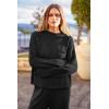 imagePRETTYGARDEN Womens Winter 2 Piece Sweater Set Casual Pullover Top High Waisted Sweatpants Tracksuit Lounge OutfitsBlack