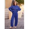 imagePRETTYGARDEN Womens Winter 2 Piece Sweater Set Casual Pullover Top High Waisted Sweatpants Tracksuit Lounge OutfitsBlue