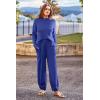imagePRETTYGARDEN Womens Winter 2 Piece Sweater Set Casual Pullover Top High Waisted Sweatpants Tracksuit Lounge OutfitsBlue