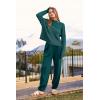 imagePRETTYGARDEN Womens Winter 2 Piece Sweater Set Casual Pullover Top High Waisted Sweatpants Tracksuit Lounge OutfitsBlue Green