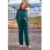 imagePRETTYGARDEN Womens Winter 2 Piece Sweater Set Casual Pullover Top High Waisted Sweatpants Tracksuit Lounge OutfitsBlue Green
