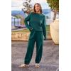 imagePRETTYGARDEN Womens Winter 2 Piece Sweater Set Casual Pullover Top High Waisted Sweatpants Tracksuit Lounge OutfitsBlue Green