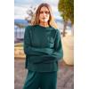 imagePRETTYGARDEN Womens Winter 2 Piece Sweater Set Casual Pullover Top High Waisted Sweatpants Tracksuit Lounge OutfitsBlue Green