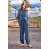 imagePRETTYGARDEN Womens Winter 2 Piece Sweater Set Casual Pullover Top High Waisted Sweatpants Tracksuit Lounge OutfitsDark Blue