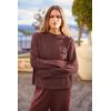 imagePRETTYGARDEN Womens Winter 2 Piece Sweater Set Casual Pullover Top High Waisted Sweatpants Tracksuit Lounge OutfitsDark Brown