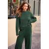 imagePRETTYGARDEN Womens Winter 2 Piece Sweater Set Casual Pullover Top High Waisted Sweatpants Tracksuit Lounge OutfitsDark Green