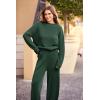 imagePRETTYGARDEN Womens Winter 2 Piece Sweater Set Casual Pullover Top High Waisted Sweatpants Tracksuit Lounge OutfitsDark Green