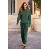 imagePRETTYGARDEN Womens Winter 2 Piece Sweater Set Casual Pullover Top High Waisted Sweatpants Tracksuit Lounge OutfitsDark Green