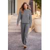 imagePRETTYGARDEN Womens Winter 2 Piece Sweater Set Casual Pullover Top High Waisted Sweatpants Tracksuit Lounge OutfitsDark Grey