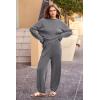 imagePRETTYGARDEN Womens Winter 2 Piece Sweater Set Casual Pullover Top High Waisted Sweatpants Tracksuit Lounge OutfitsDark Grey