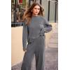 imagePRETTYGARDEN Womens Winter 2 Piece Sweater Set Casual Pullover Top High Waisted Sweatpants Tracksuit Lounge OutfitsDark Grey