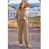 imagePRETTYGARDEN Womens Winter 2 Piece Sweater Set Casual Pullover Top High Waisted Sweatpants Tracksuit Lounge OutfitsKhaki