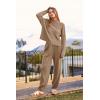 imagePRETTYGARDEN Womens Winter 2 Piece Sweater Set Casual Pullover Top High Waisted Sweatpants Tracksuit Lounge OutfitsKhaki